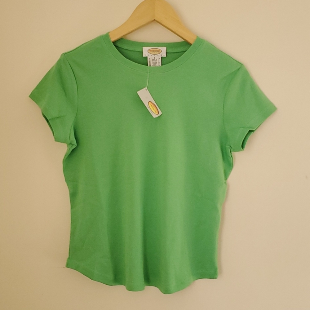 Talbots Petites Green T-shirt PS NWT